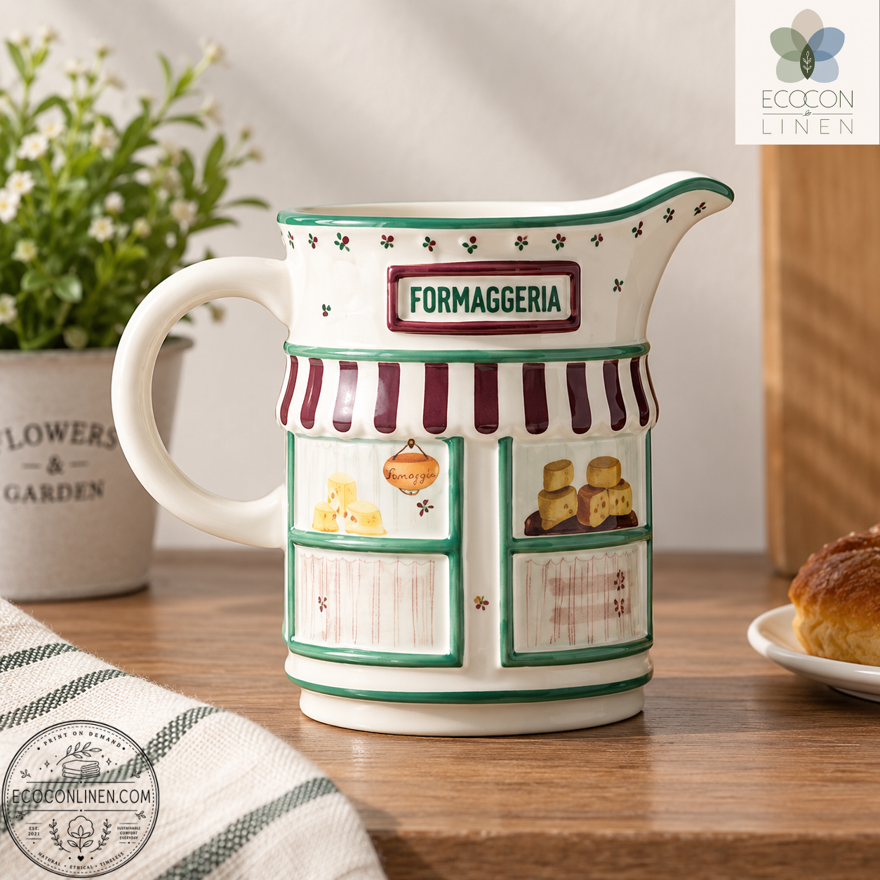 Italian Formaggeria Ceramic Pitcher Mug
