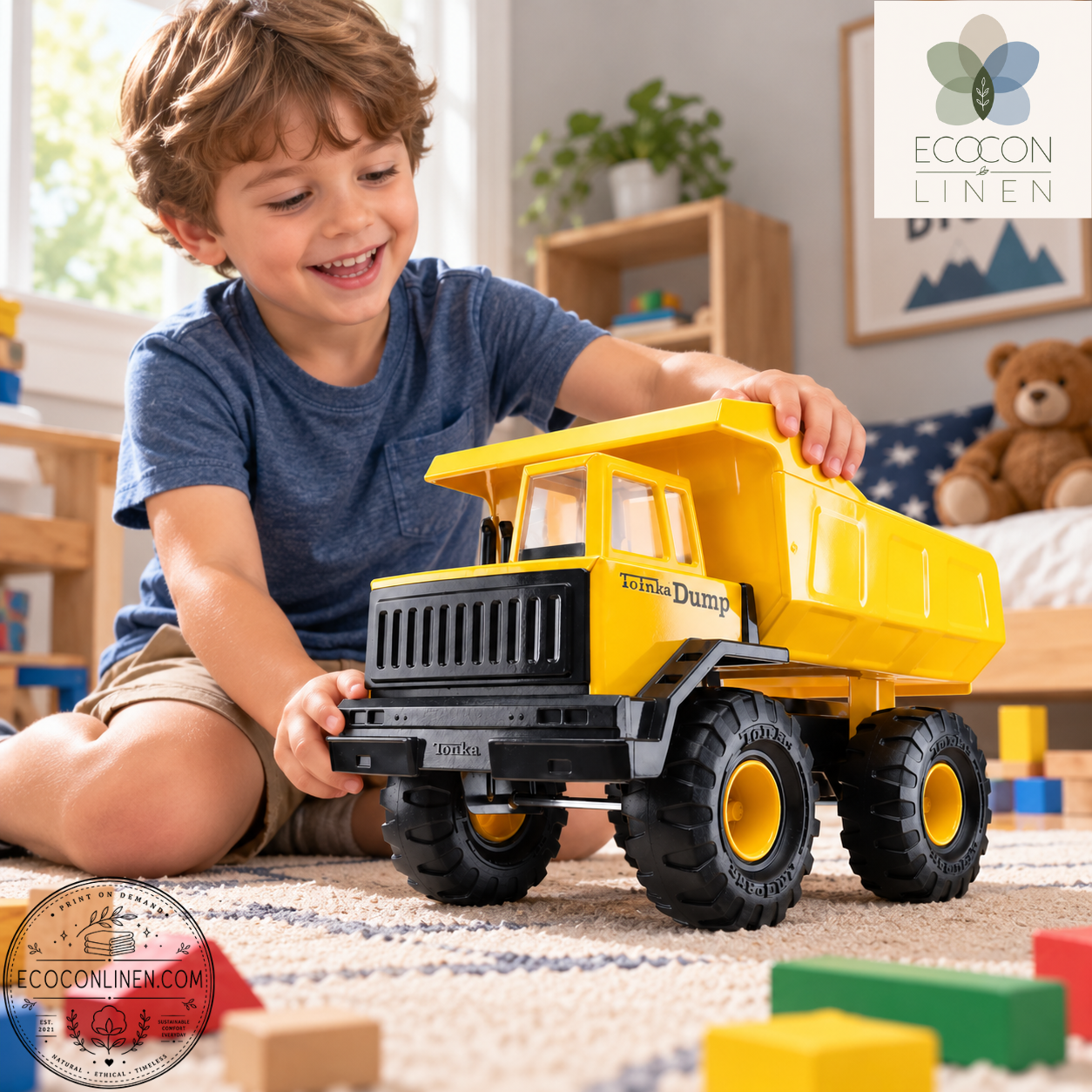 3 Mighty Tonka Yellow Dump Truck — image 3