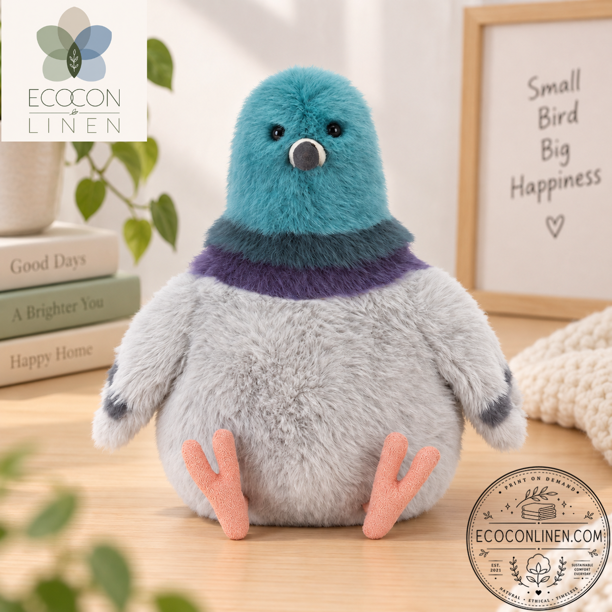 Jellycat Fluffy Pigeon Plush Toy