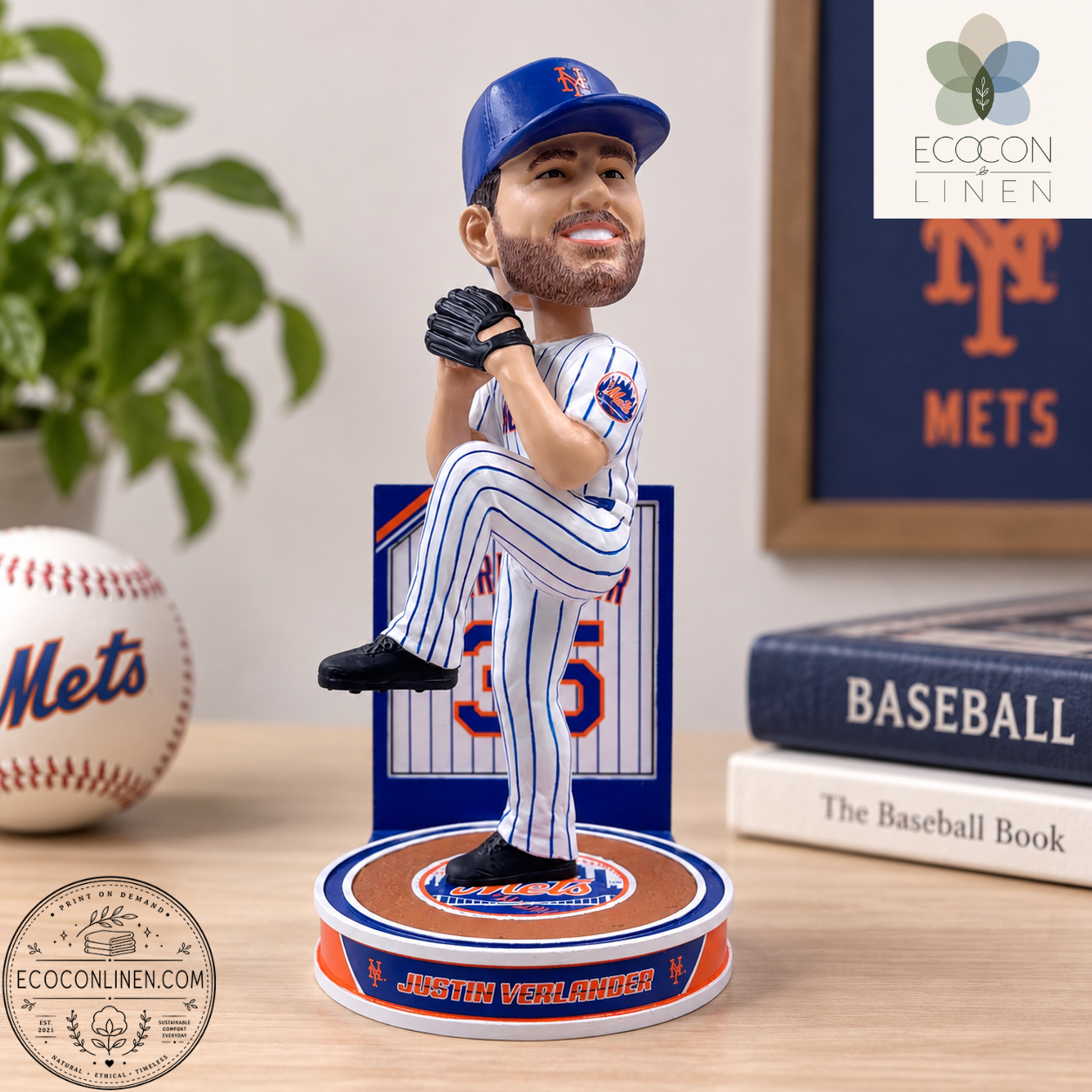 3 Justin Verlander New York Mets Hero Series Bobblehead MLB Baseball — image 3