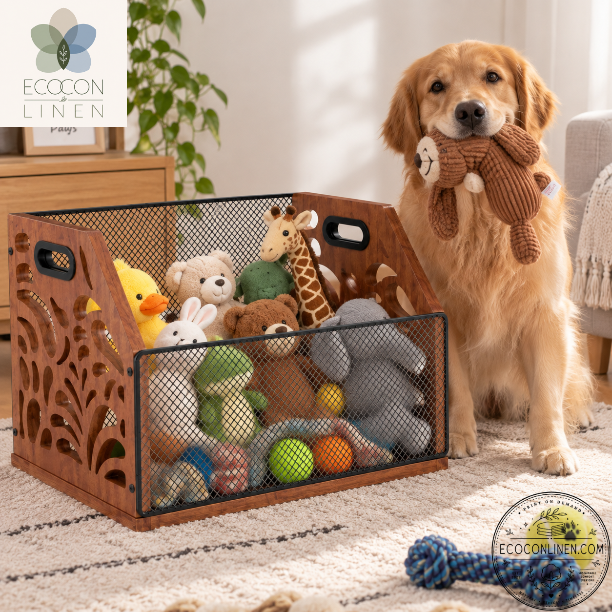 Pet Toy Storage Bin Organizer