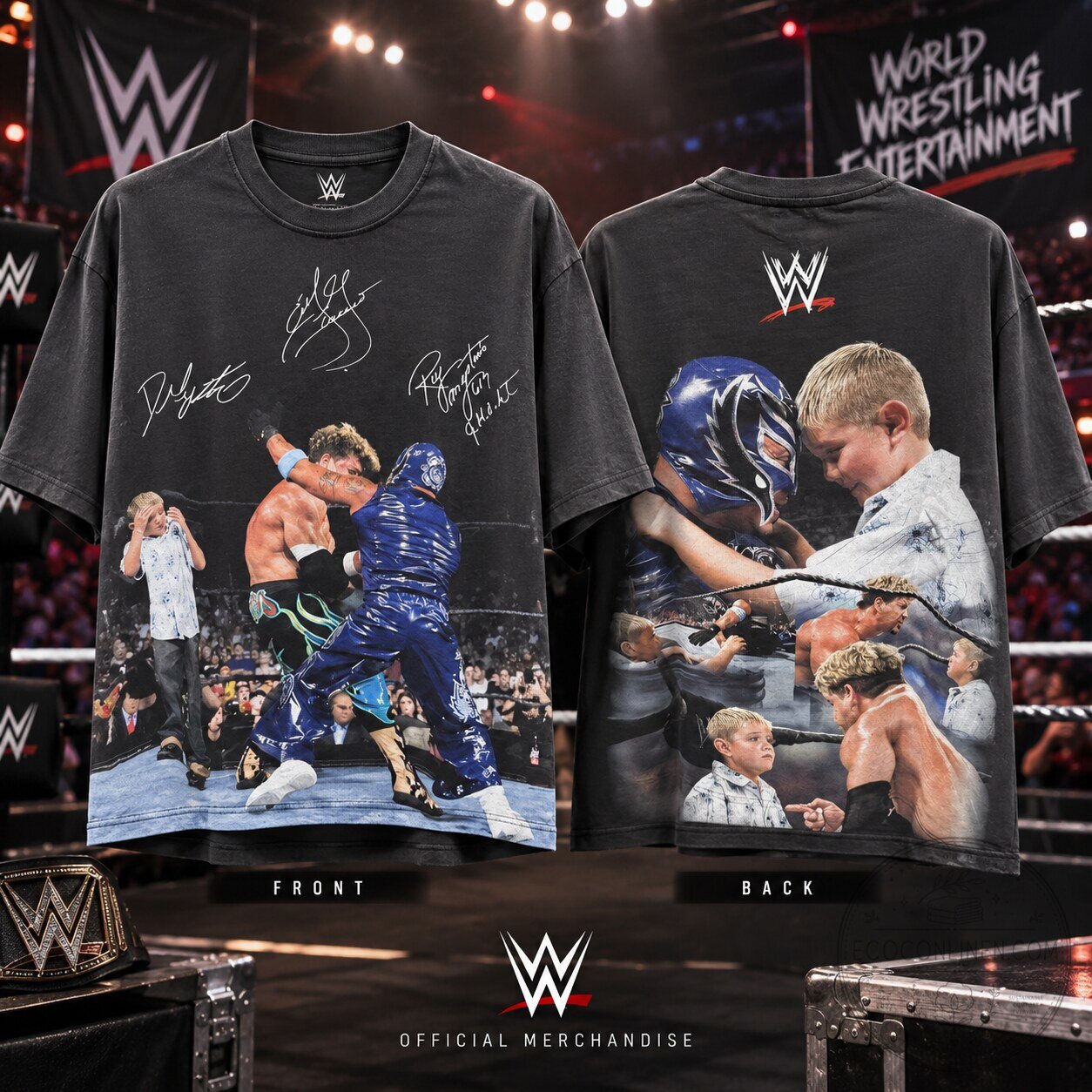 Rey Mysterio WWE Vintage Graphic Signature T-Shirt