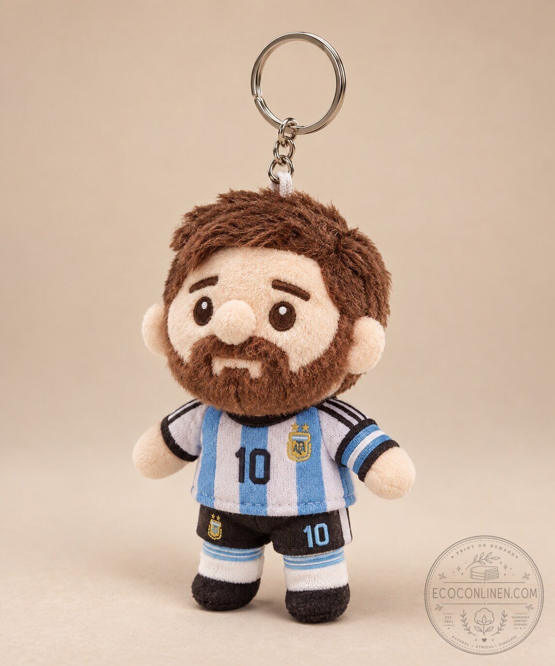 Lionel Messi Argentina #10 Plush Keychain