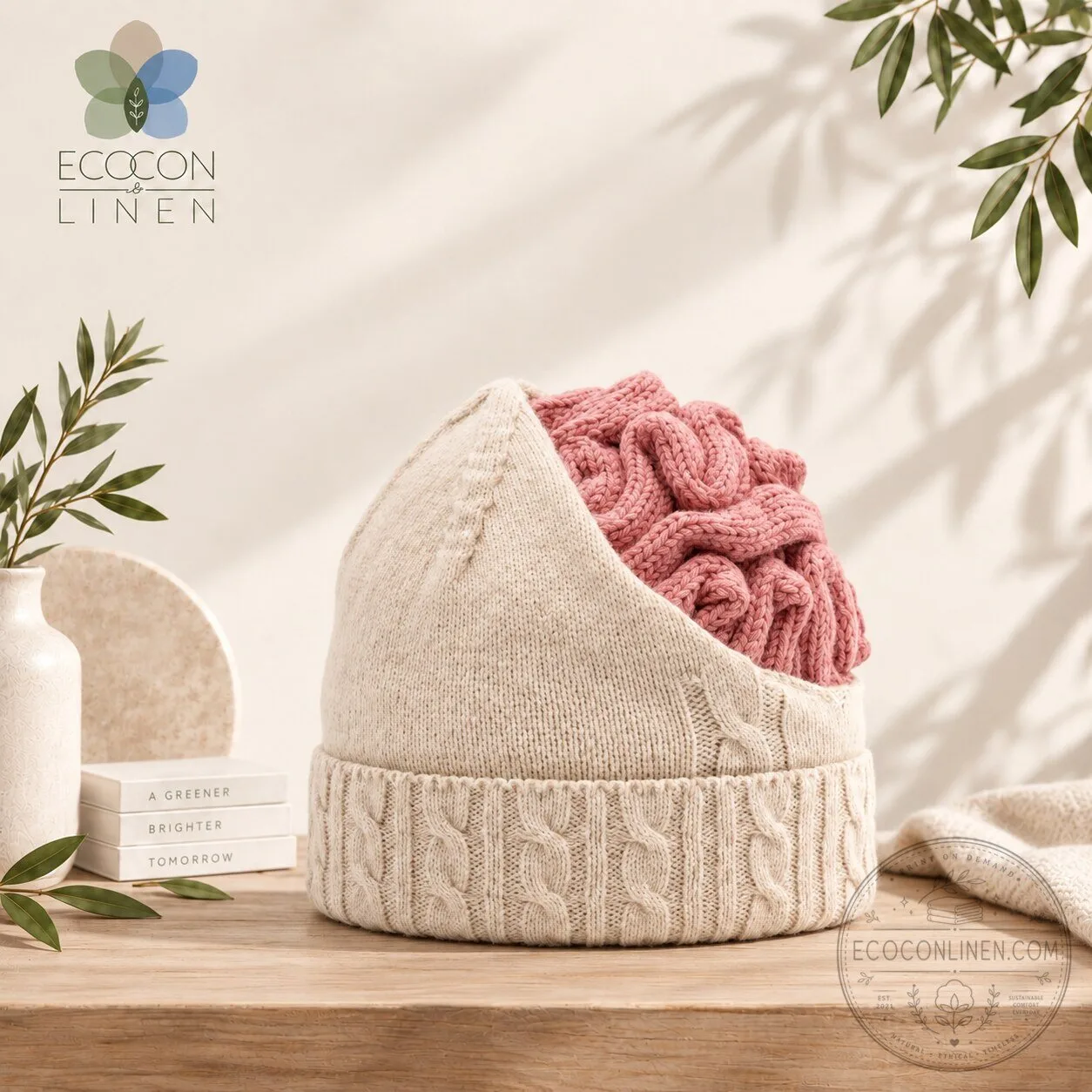 Arkyve Brain Beanie Pink Brain Hat Unique Winter Headwear