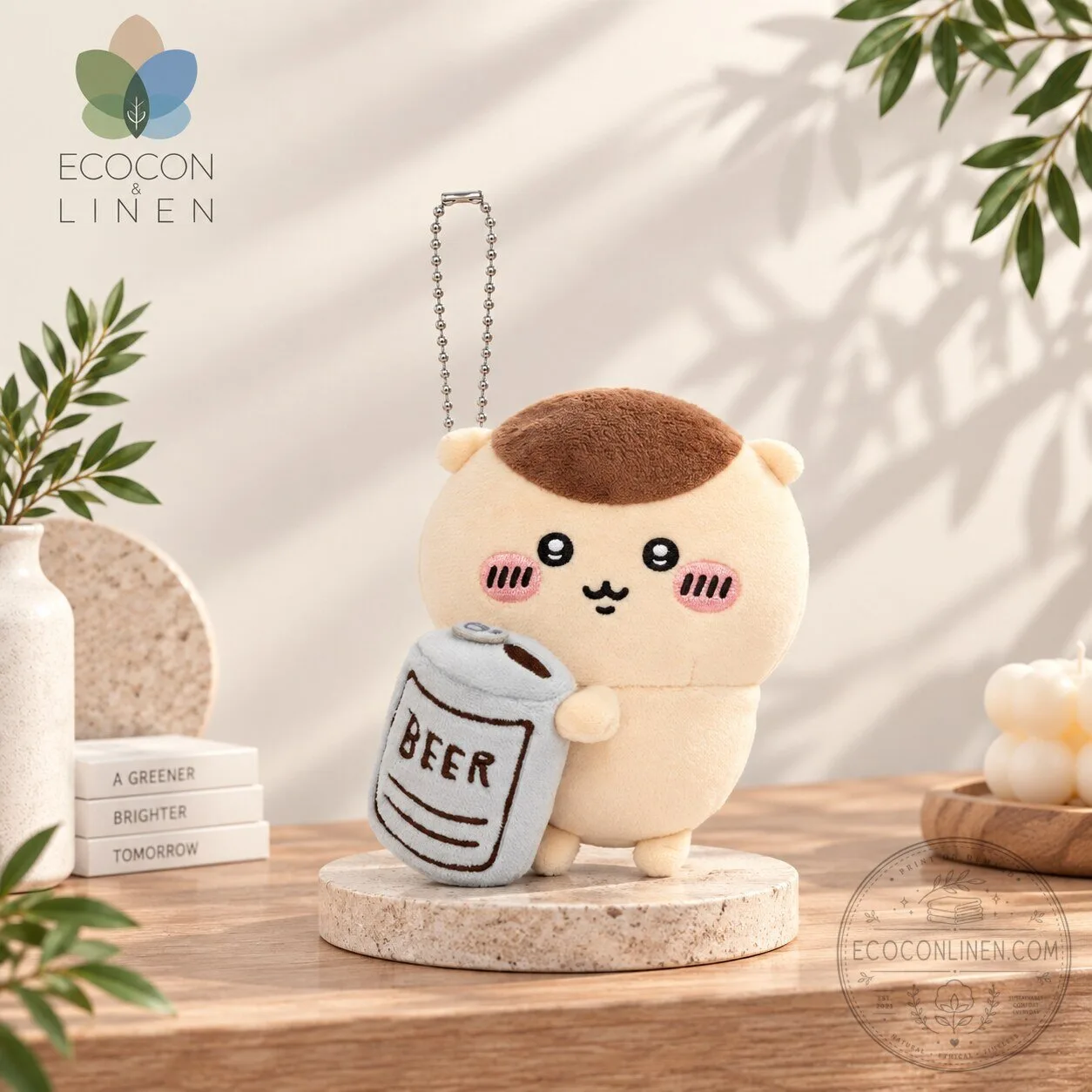 Bol Chain Beer Plush Keychain Cute Character Bag Charm Collectible