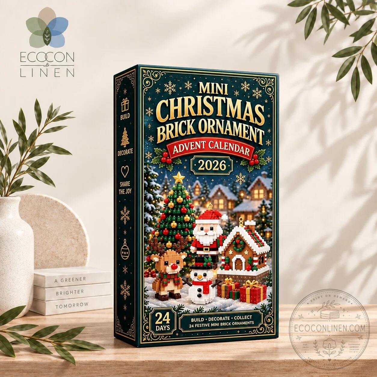 24-Day Mini Christmas Brick Ornament Advent Calendar 2026