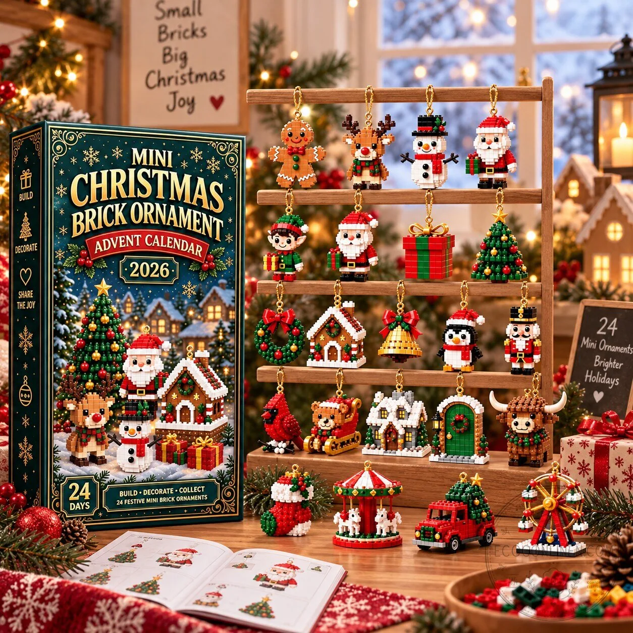 24-Day Mini Christmas Brick Ornament Advent Calendar 2026 10 24-Day Mini Christmas Brick Ornament Advent Calendar 2026