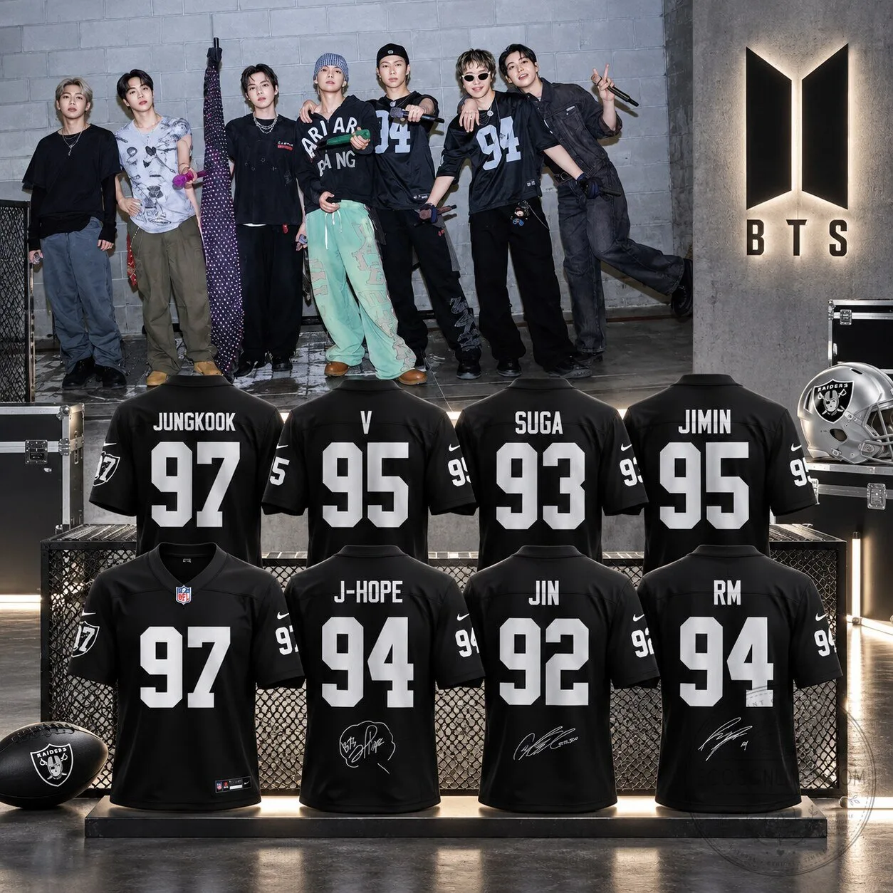 Las Vegas Raiders x BTS World Tour 2026 Limited Edition Jersey Collection