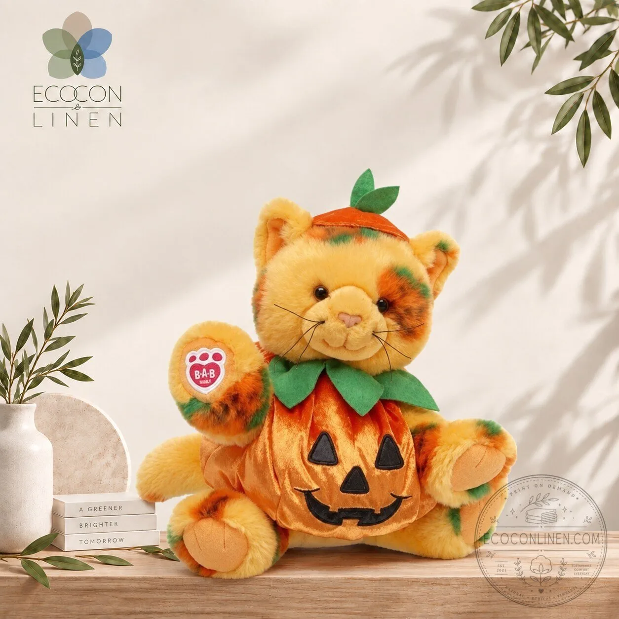 Build-A-Bear Pumpkin Kitty Halloween Collectible Plush