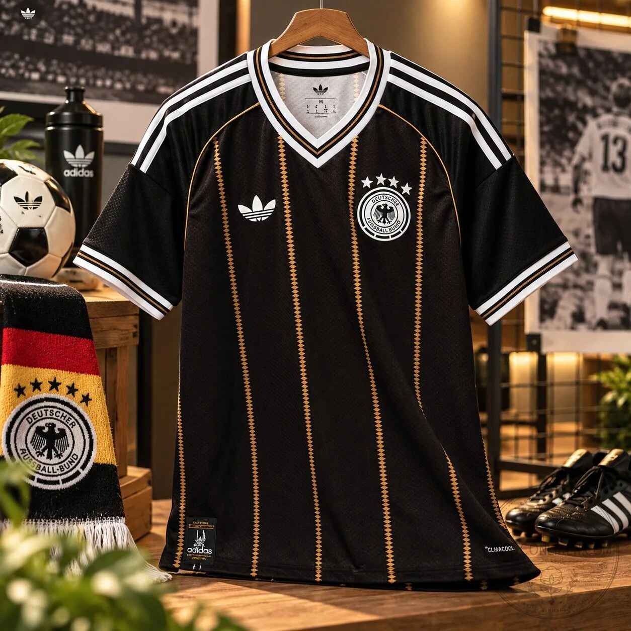 Adidas Germany 2026 Farewell Jersey – Black & Gold Third Kit 6 Adidas Germany 2026 Farewell Jersey – Black & Gold Third Kit