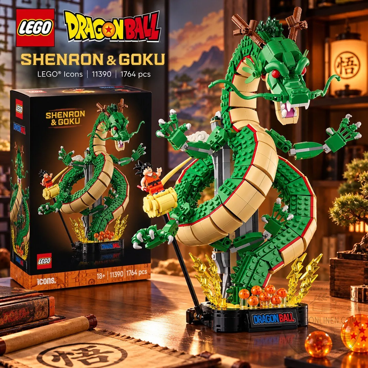 LEGO Icons Dragon Ball Shenron & Goku 11390 Collectible Set